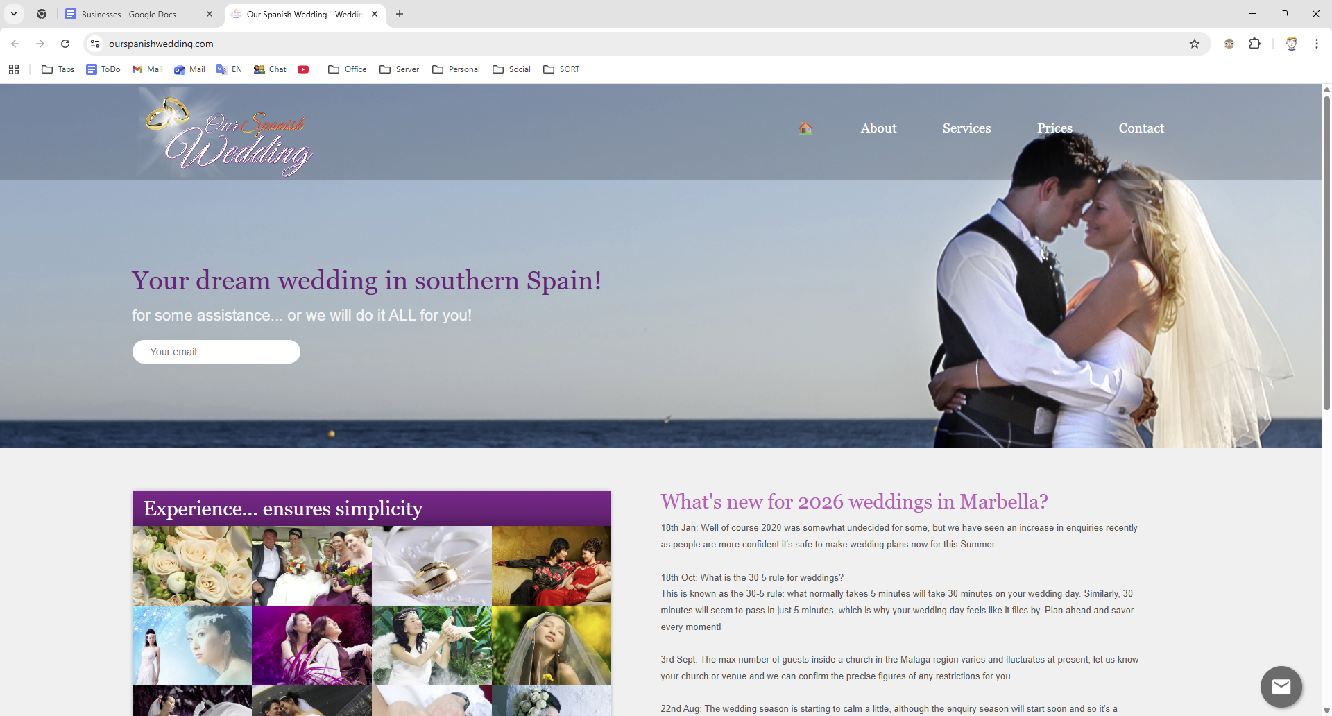 Our Spanish Wedding